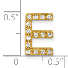 10K  Diamond Letter E Initial Charm