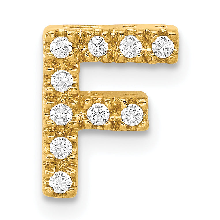 10K  Diamond Letter F Initial Charm Main image