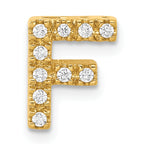 10K  Diamond Letter F Initial Charm