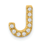 10K  Diamond Letter J Initial Charm