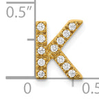10K  Diamond Letter K  Initial Charm