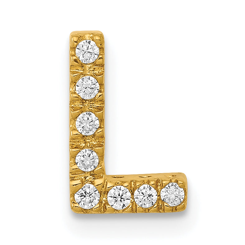 10K  Diamond Letter L Initial Charm Main image