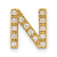 10K  Diamond Letter N Initial Charm