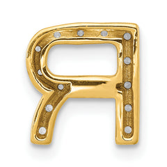 10K  Diamond Letter R Initial Charm