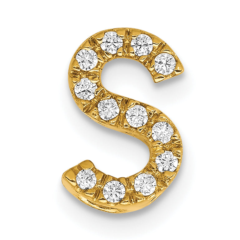 10K  Diamond Letter S Initial Charm Main image