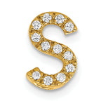 10K  Diamond Letter S Initial Charm