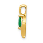 10k Diamond and Marquise Emerald Pendant