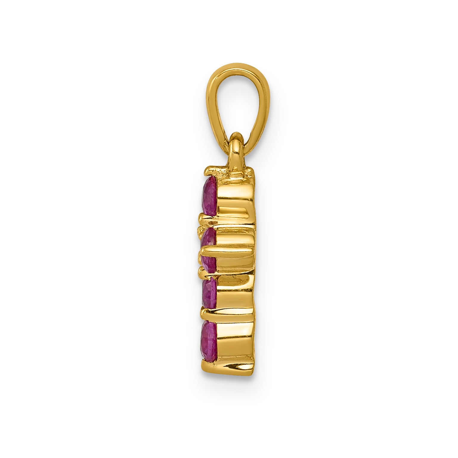 10K .30 Ruby and Diamond Cross Pendant Secondary image
