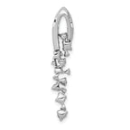 14k White Gold 1/5 carat Lab Grown Diamond VS/SI+ G+ and Lab Created Ruby Slide Pendant