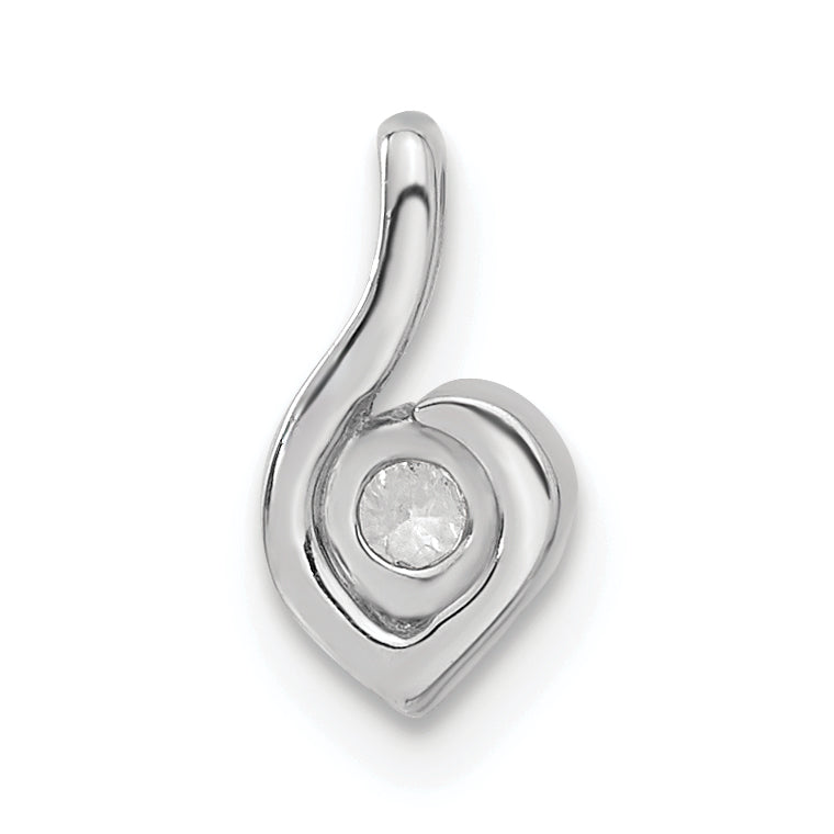 14k White Gold 1/6 carat Lab Grown Diamond VS/SI+ G+ Complete Fashion Pendant