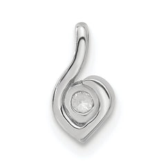 14k White Gold 1/6 carat Lab Grown Diamond VS/SI+ G+ Complete Fashion Pendant