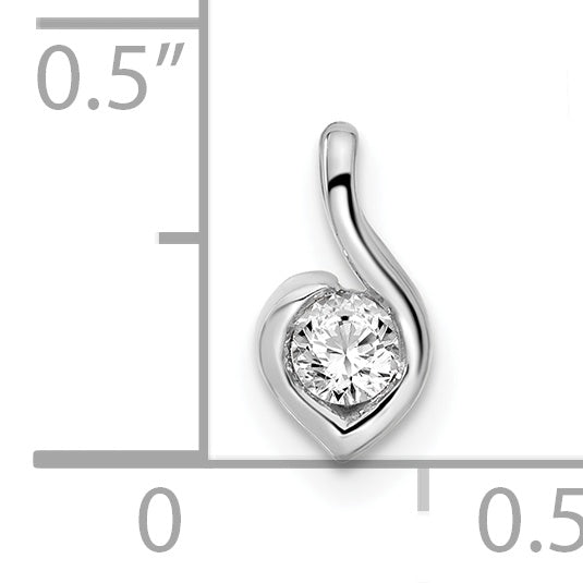 14k White Gold 1/6 carat Lab Grown Diamond VS/SI+ G+ Complete Fashion Pendant