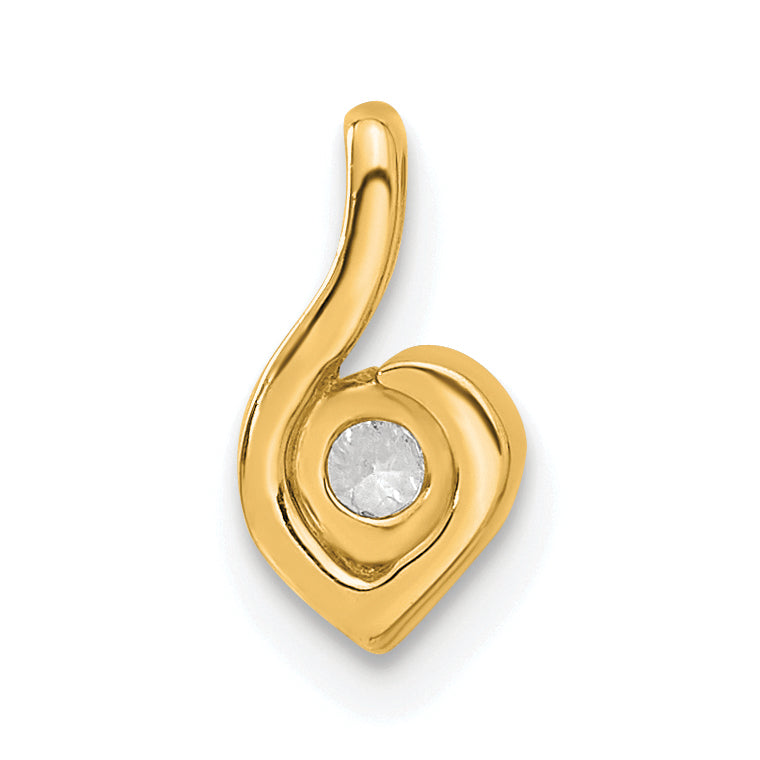 14k 1/6 carat Lab Grown Diamond VS/SI+ G+ Complete Fashion Pendant