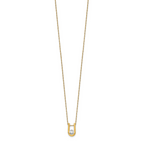 14k 1/3 carat Lab Grown Diamond VS/SI+ G+ Round Complete 18 inch U-Shape Pendant Necklace