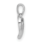 14k White Gold 1/10 carat Lab Grown Diamond VS/SI+ G+ Complete Heart Pendant
