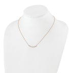 14k Rose Gold 1/2 carat Lab Grown Diamond VS+ F+ Complet 18 inch Fashion Bar Necklace