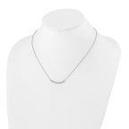 14k White Gold 1/2 carat Lab Grown Diamond VS+ F+ Complet 18 inch Fashion Bar Necklace