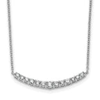 True Origin 14K White Gold 1/2 carat Lab Grown Diamond VS+ F+ 18 in Complete Fashion Bar Necklace