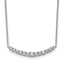 True Origin 14K White Gold 1/2 carat Lab Grown Diamond VS+ F+ 18 in Complete Fashion Bar Necklace