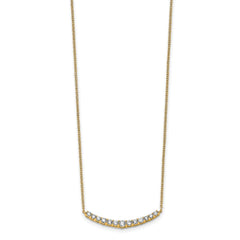 14k 1/2 carat Lab Grown Diamond VS+ F+ Complete 18 inch Fashion Bar Necklace