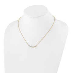 14k 1/2 carat Lab Grown Diamond VS+ F+ Complete 18 inch Fashion Bar Necklace