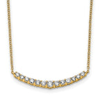 14k 1/2 carat Lab Grown Diamond VS+ F+ Complete 18 inch Fashion Bar Necklace
