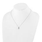 14k White Gold 1/3 carat Lab Grown Diamond VS/SI+ G+ 18 inch Pendant Necklace