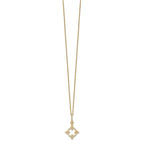 Lab-Grown Diamond Floral Necklace in 14K Yellow Gold (1/4 ct. tw.), 18 Inch - Sophia Jewelers