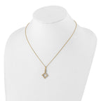 Lab-Grown Diamond Floral Necklace in 14K Yellow Gold (1/4 ct. tw.), 18 Inch - Sophia Jewelers