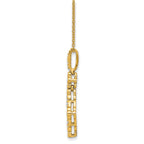 Lab-Grown Diamond Floral Necklace in 14K Yellow Gold (1/4 ct. tw.), 18 Inch - Sophia Jewelers