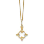 Lab-Grown Diamond Floral Necklace in 14K Yellow Gold (1/4 ct. tw.), 18 Inch - Sophia Jewelers