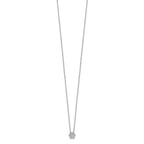 Lab-Grown Diamond Floral Necklace in 14K White Gold (1/4 ct. tw.), 18 Inch - Sophia Jewelers