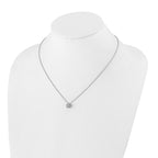 Lab-Grown Diamond Floral Necklace in 14K White Gold (1/4 ct. tw.), 18 Inch - Sophia Jewelers