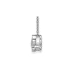 Lab-Grown Diamond Floral Necklace in 14K White Gold (1/4 ct. tw.), 18 Inch - Sophia Jewelers