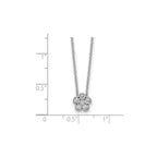 Lab-Grown Diamond Floral Necklace in 14K White Gold (1/4 ct. tw.), 18 Inch - Sophia Jewelers