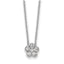 Lab-Grown Diamond Floral Necklace in 14K White Gold (1/4 ct. tw.), 18 Inch - Sophia Jewelers