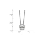 Lab-Grown Diamond Floral Necklace in 14K White Gold (1/2 ct. tw.), 18 Inch - Sophia Jewelers