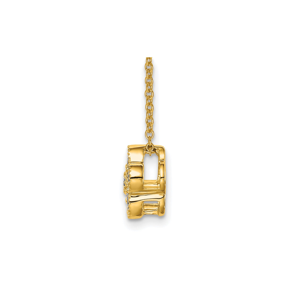 Lab-Grown Diamond Floral Necklace in 14K Yellow Gold (1/2 ct. tw.), 18 Inch - Sophia Jewelers