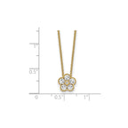 Lab-Grown Diamond Floral Necklace in 14K Yellow Gold (1/2 ct. tw.), 18 Inch - Sophia Jewelers