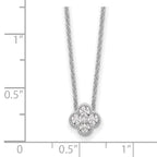 10k White Gold 1/4 carat Lab Grown Diamond VS/SI+ G+ Complete 18 inch Bloom Pendant Necklace