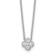 10k White Gold 1/4 carat Lab Grown Diamond VS/SI+ G+ Complete 18 inch Bloom Pendant Necklace