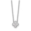 Lab-Grown Diamond Bloom Floral Necklace in 14K White Gold, 18mm (1/4 ct. tw.), 18 Inch - Sophia Jewelers