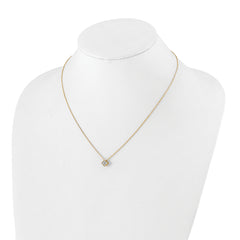 10k 1/4 carat Lab Grown Diamond VS/SI+ G+ Complete 18 inch Bloom Pendant Necklace