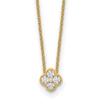 10k 1/4 carat Lab Grown Diamond VS/SI+ G+ Complete 18 inch Bloom Pendant Necklace