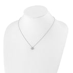 Lab-Grown Diamond Bloom Floral Necklace in 14K White Gold (1/2 ct. tw.), 18 Inch - Sophia Jewelers