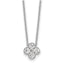 Lab-Grown Diamond Bloom Floral Necklace in 14K White Gold (1/2 ct. tw.), 18 Inch - Sophia Jewelers