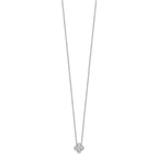 Lab-Grown Diamond Bloom Floral Necklace in 14K White Gold (3/4 ct. tw.), 18 Inch - Sophia Jewelers