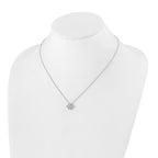 Lab-Grown Diamond Bloom Floral Necklace in 14K White Gold (3/4 ct. tw.), 18 Inch - Sophia Jewelers