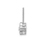 Lab-Grown Diamond Bloom Floral Necklace in 14K White Gold (3/4 ct. tw.), 18 Inch - Sophia Jewelers