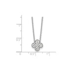 Lab-Grown Diamond Bloom Floral Necklace in 14K White Gold (3/4 ct. tw.), 18 Inch - Sophia Jewelers